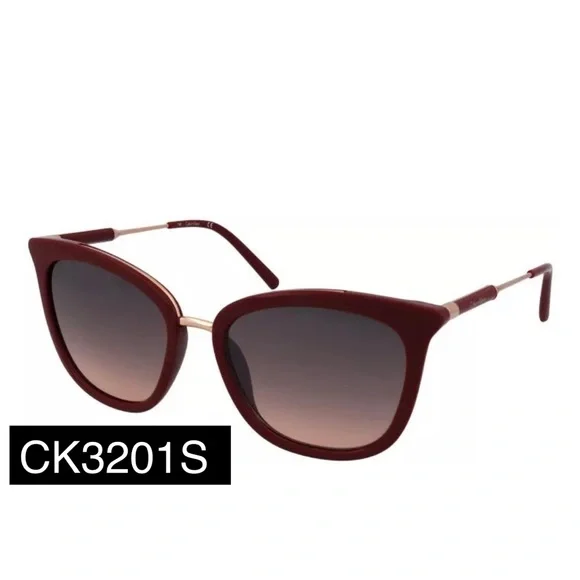 Calvin Klein CK3201S 615 Red Brown Gradient Lens Womens Sunglasses - Picture 1 of 5